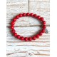 Armband kraal Rood